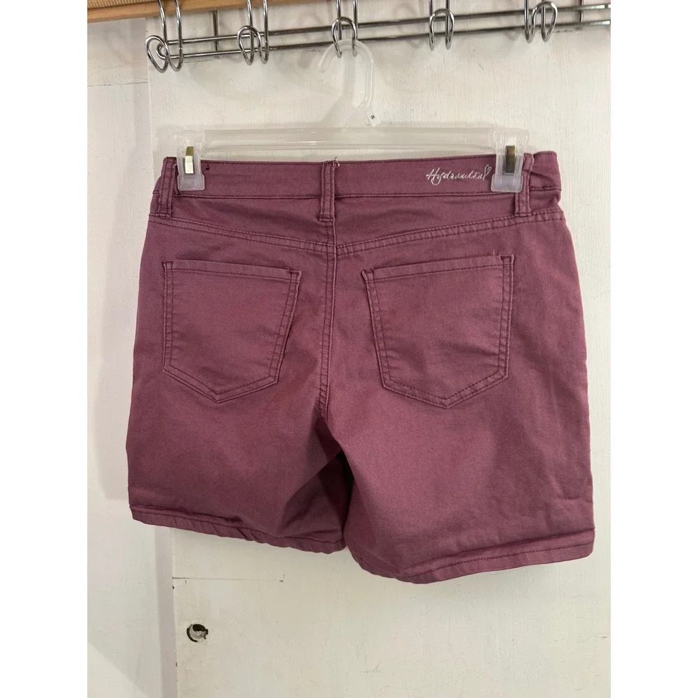 Hydraulic Lola Curvy Shorts 11 Purple Mid Rise Stretch Denim Womens